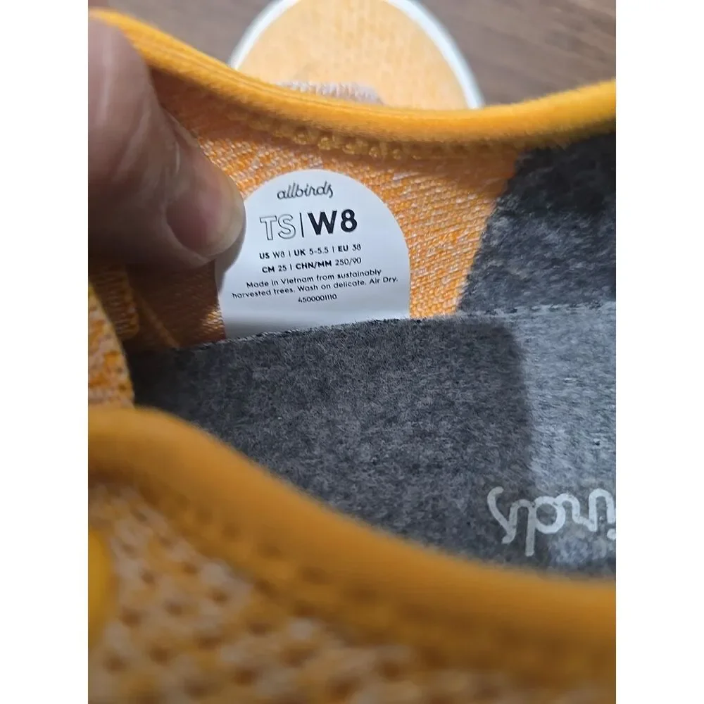 Allbirds Orange Yellow Tree Skippers, Sneakers 10